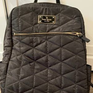 Kate Spade Black Quilted Backpack